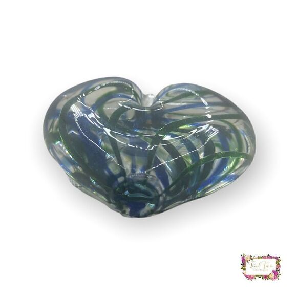 Signed Art Glass Heart Window Charm |Suncatcher, Heart Ornaments... - Picture 8 of 16